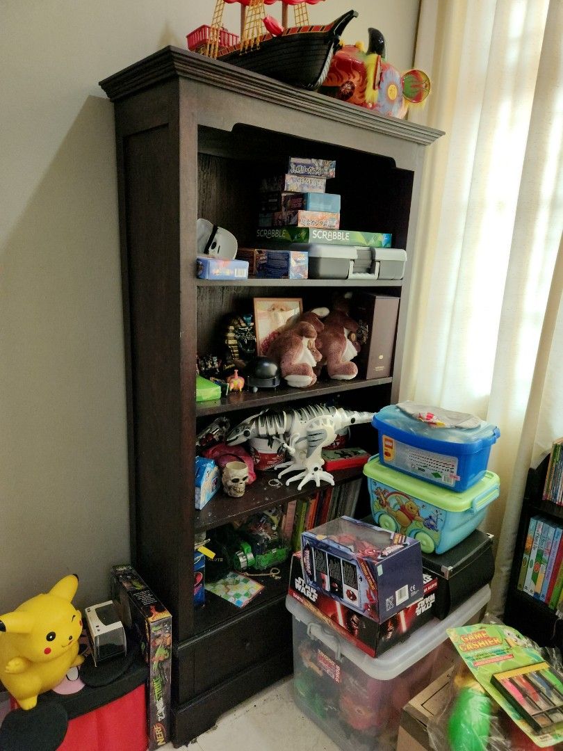 Teak Wood Display / Book Case (Melaka), Furniture & Home Living