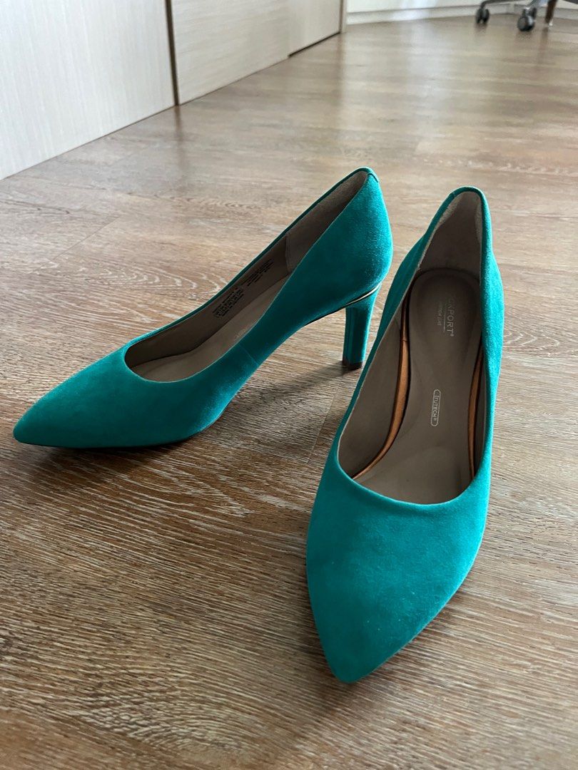 Teal cheap suede heels