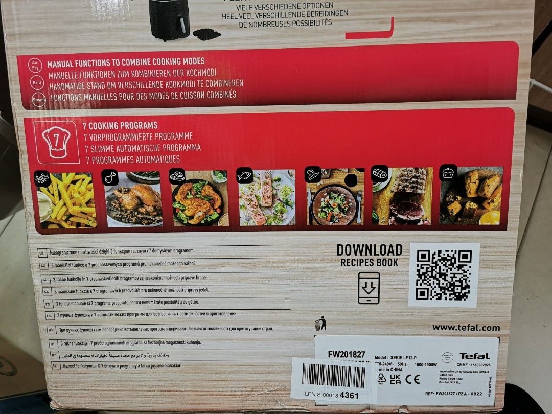 Tefal 3 in 1 Air Fryer 6.5L, TV & Home Appliances, Kitchen Appliances