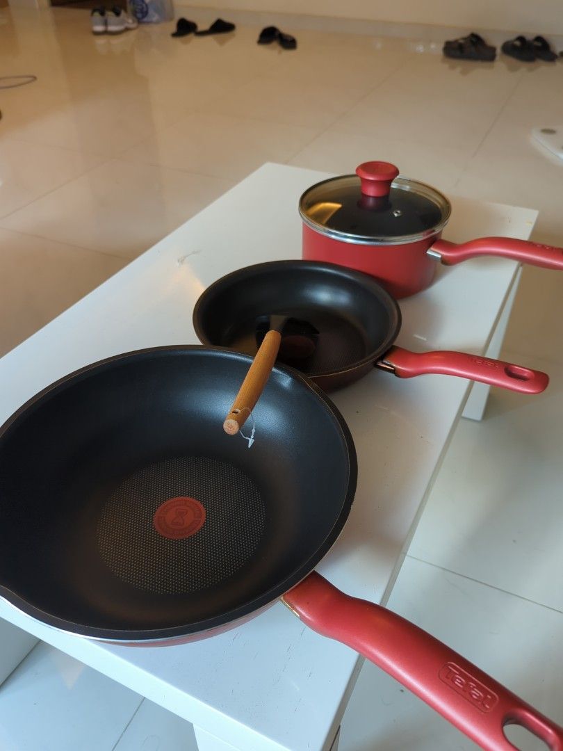 Tefal Pan Set Teflon, Furniture & Home Living, Kitchenware & Tableware
