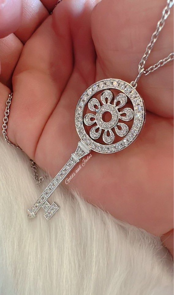 Tiffany petals shop key pendant