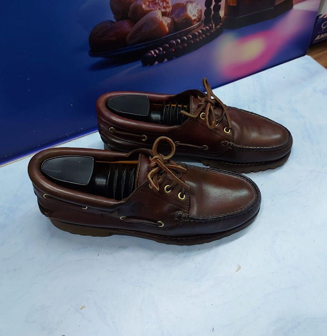 Timberland Low Slip On Heritage 5009 Lug Handsewn 3 Eye Leather Size 42