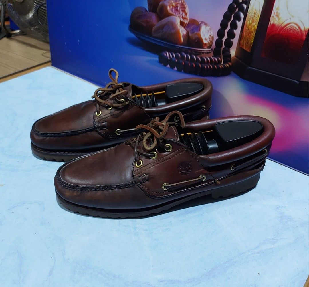 Timberland Low Slip On Heritage 5009 Lug Handsewn 3 Eye Leather Size 42