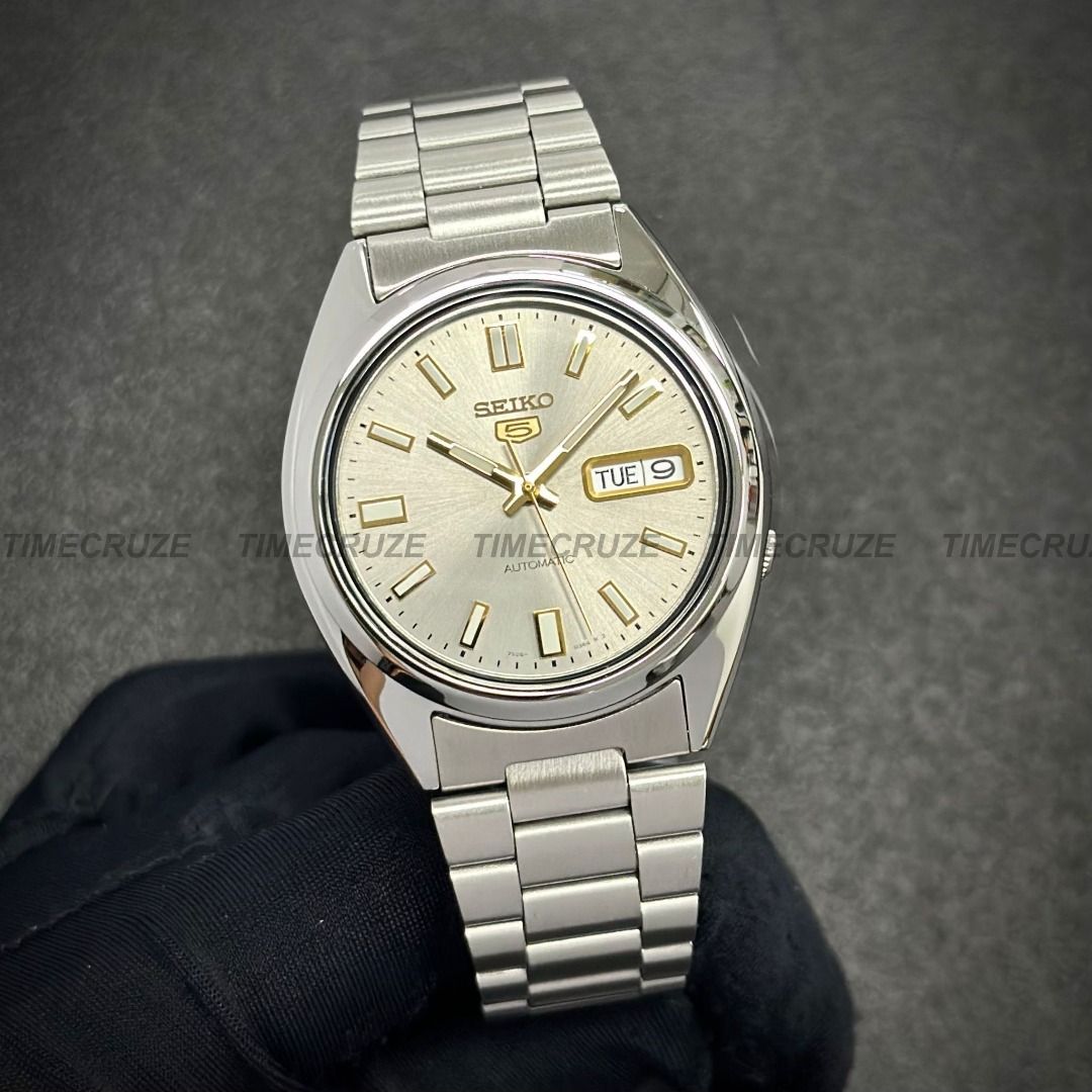 Time Cruze Seiko 5 SNXS75K1 Automatic Stainless Steel Grey Dial
