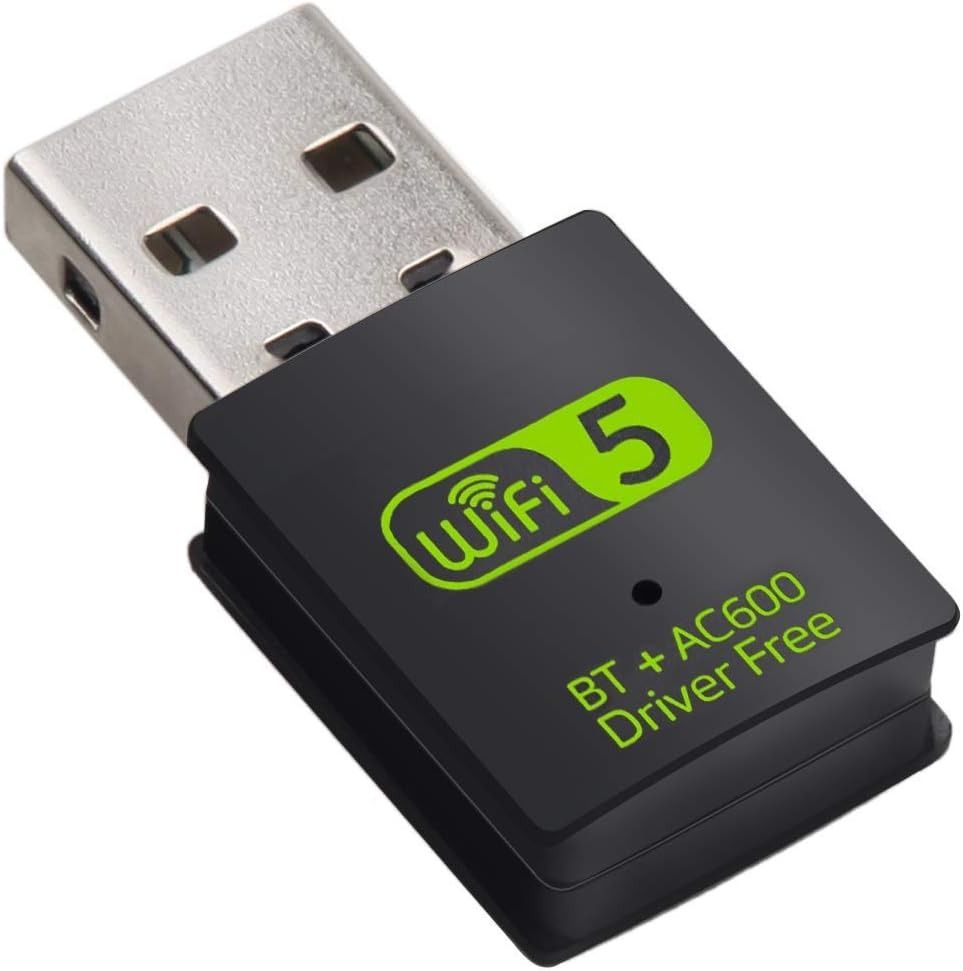 Adattatore USB WiFi 7 BE6500 – Tri-band 2.4/5.8/6GHz, Velocità 6500Mbps, Doppia Antenna