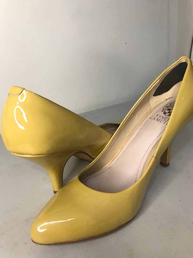 Vince camuto yellow heels top