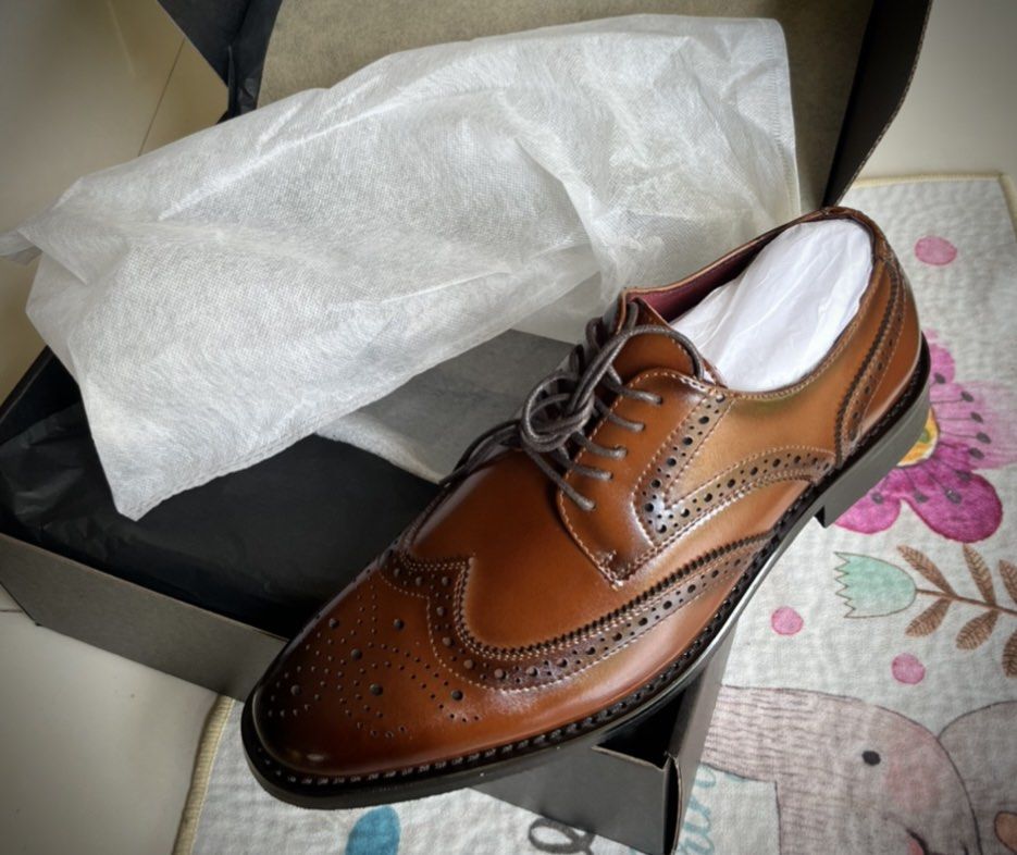 Mens brogue dress boots top