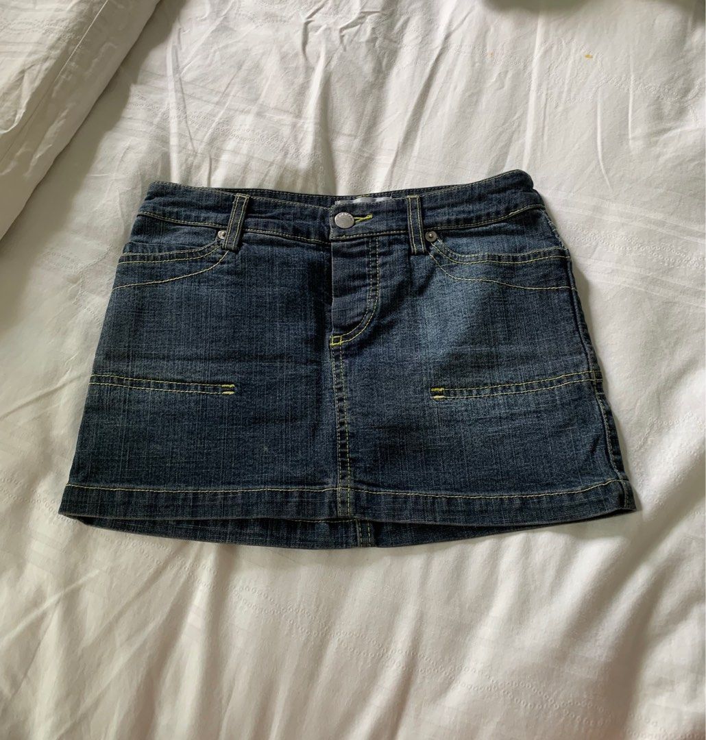 Vintage mng jeans denim skirt, Women's Fashion, Bottoms, Skirts on ...
