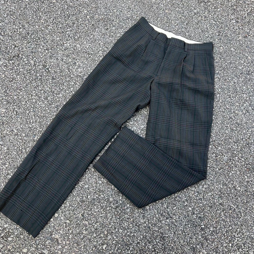 Vintage Plaid Pants, Men's Fashion, Bottoms, Chinos on Carousell