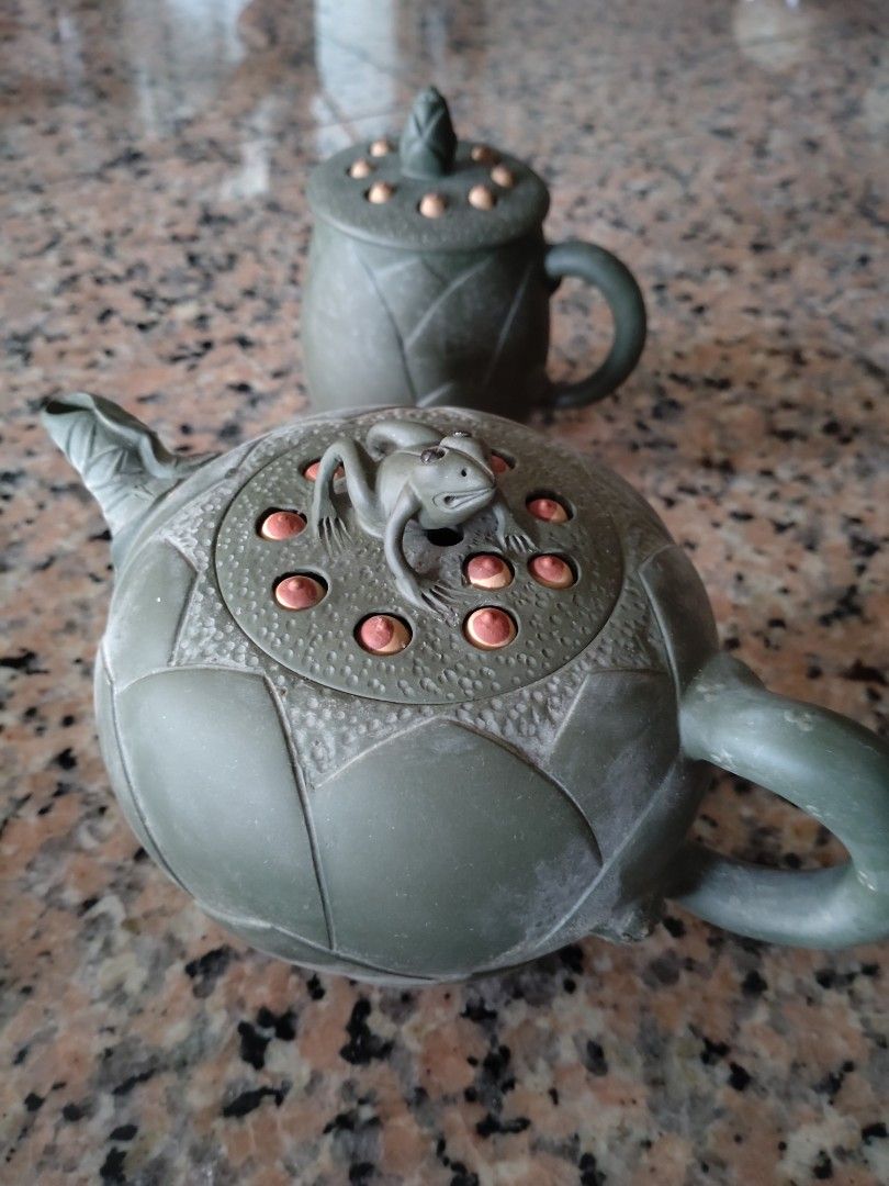 Vintage Zisha tea pot with cup, Everything Else on Carousell