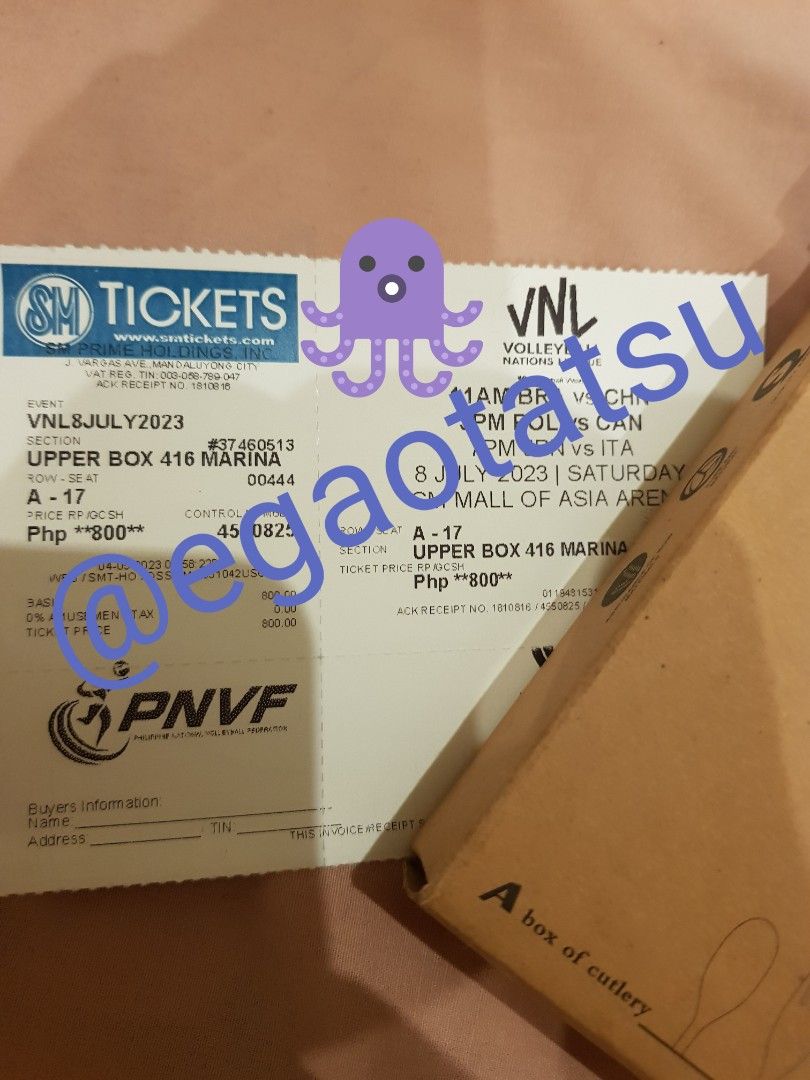VNL 2023 July 8 Saturday Ticket, Tickets & Vouchers, Event Tickets on