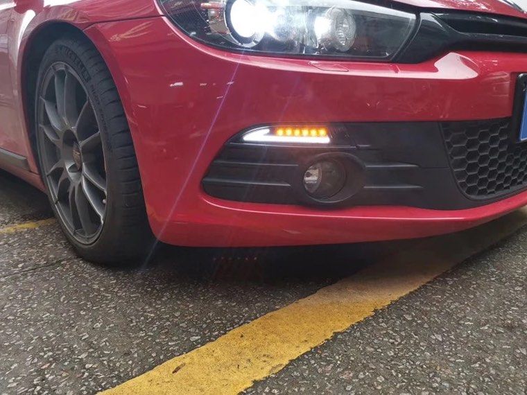 Volkswagen Scirocco Dynamic Sequential Smoked Lens White LED DRL Turn