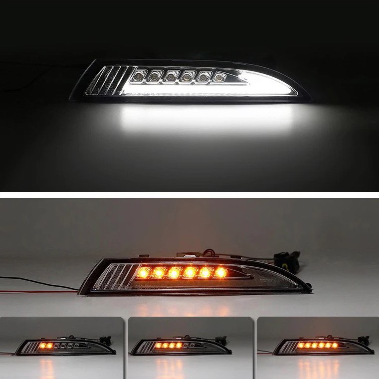 Volkswagen Scirocco Dynamic Sequential Smoked Lens White LED DRL Turn