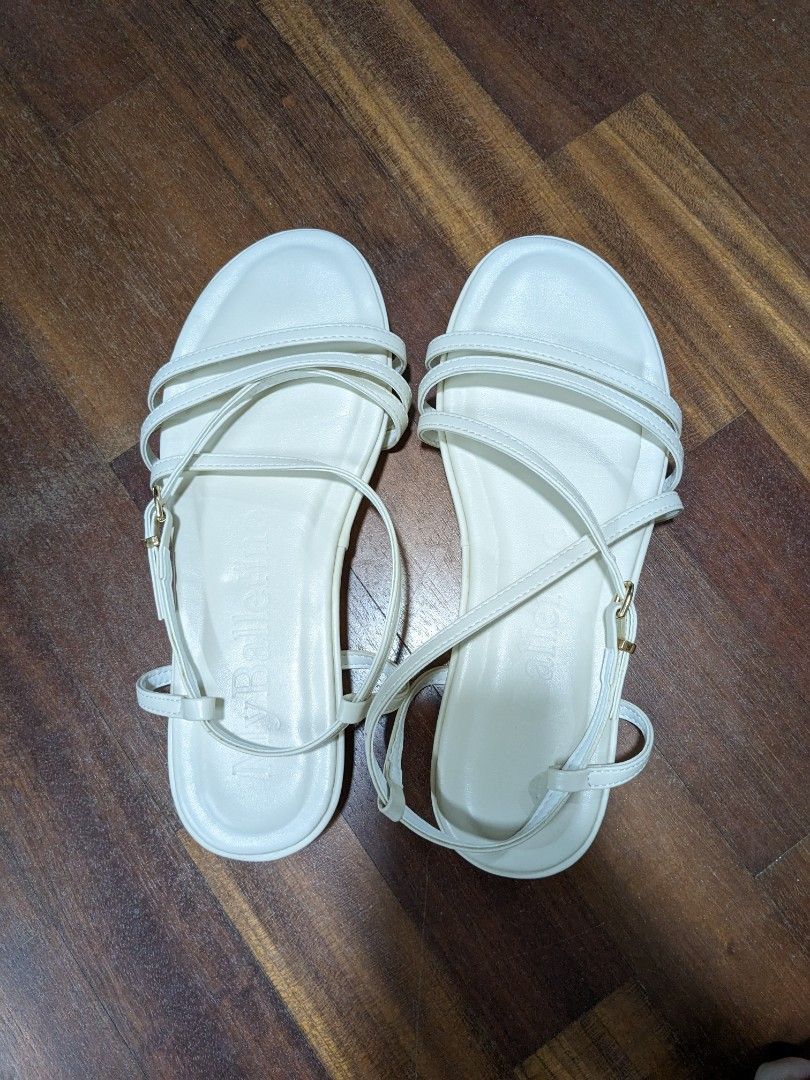 White cross strap sandals new arrivals
