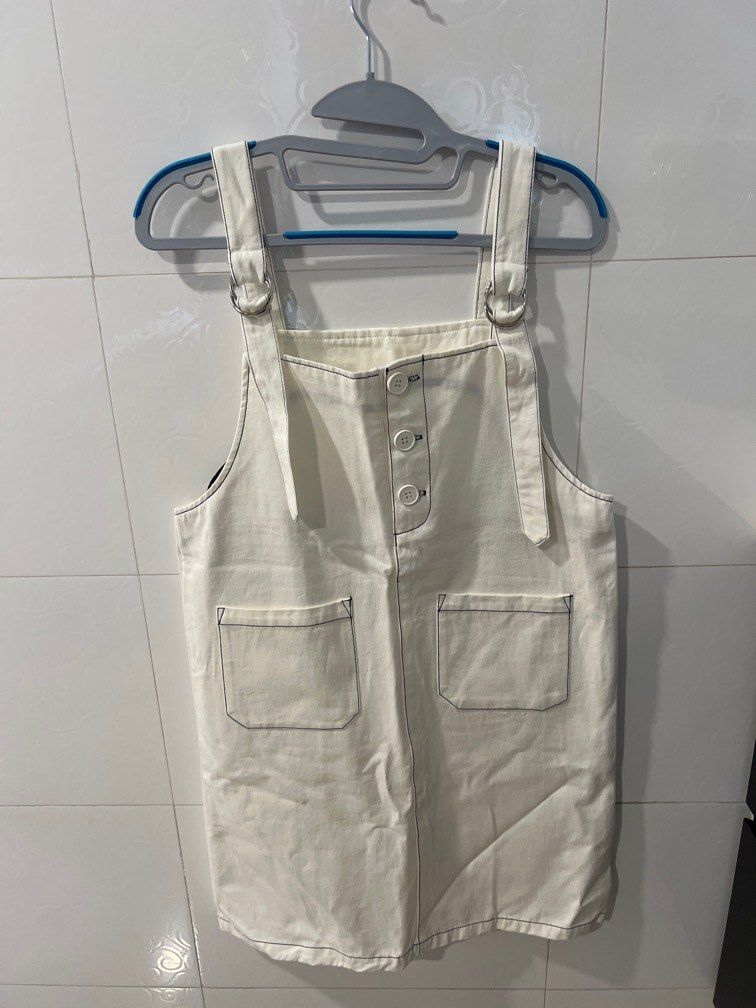 White best sale overall jeans