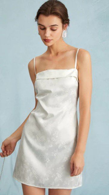 White mini sales silk dress