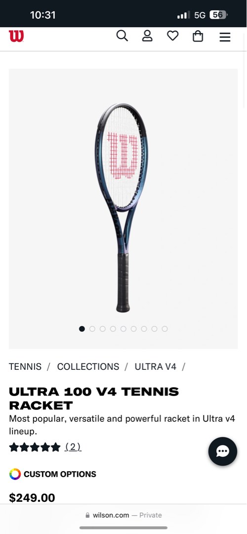 Wilson ultra v4 Tennis Racket for salee, Sports Equipment, Sports & Games, Racket & Ball Sports