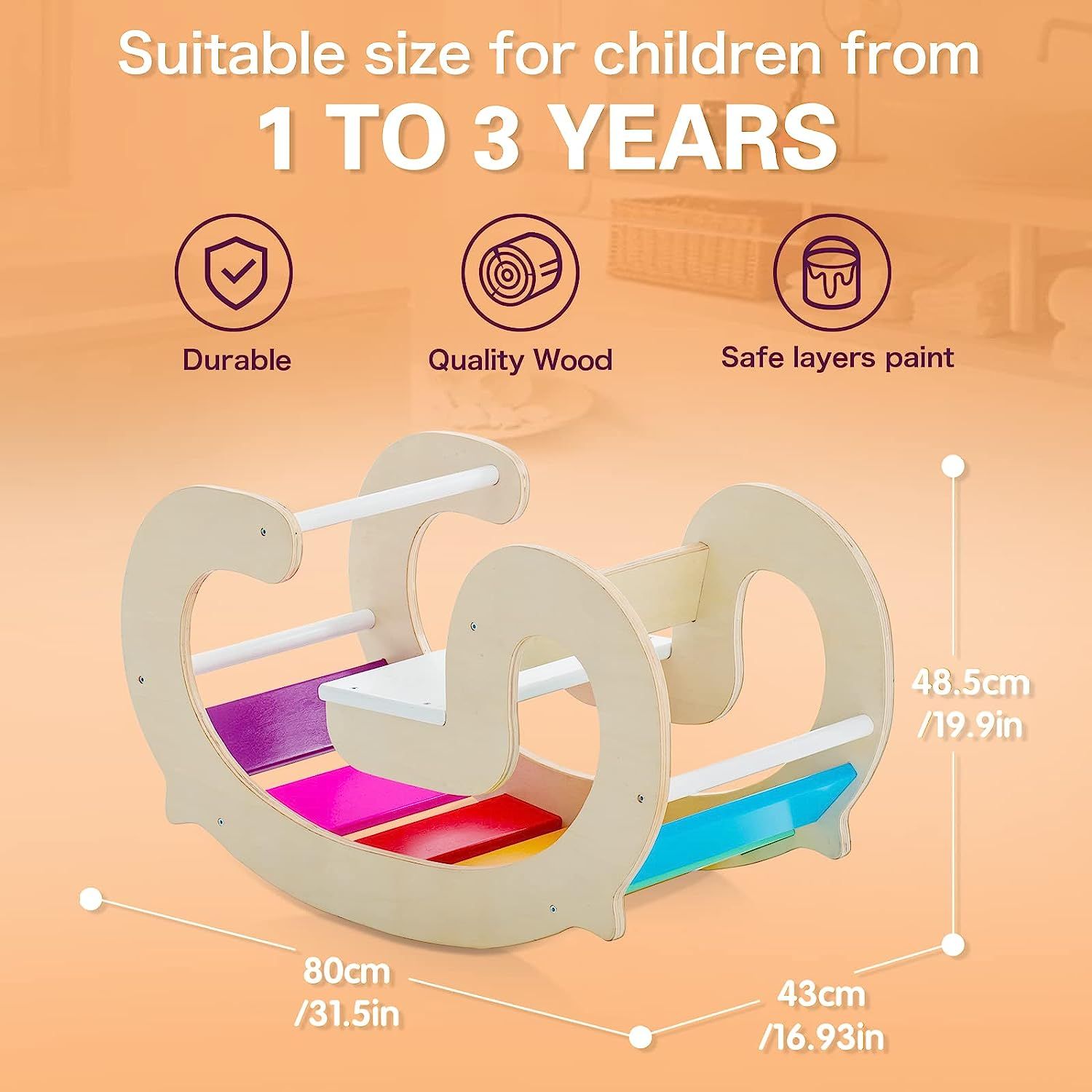 Rainbow rocking chair toy sales