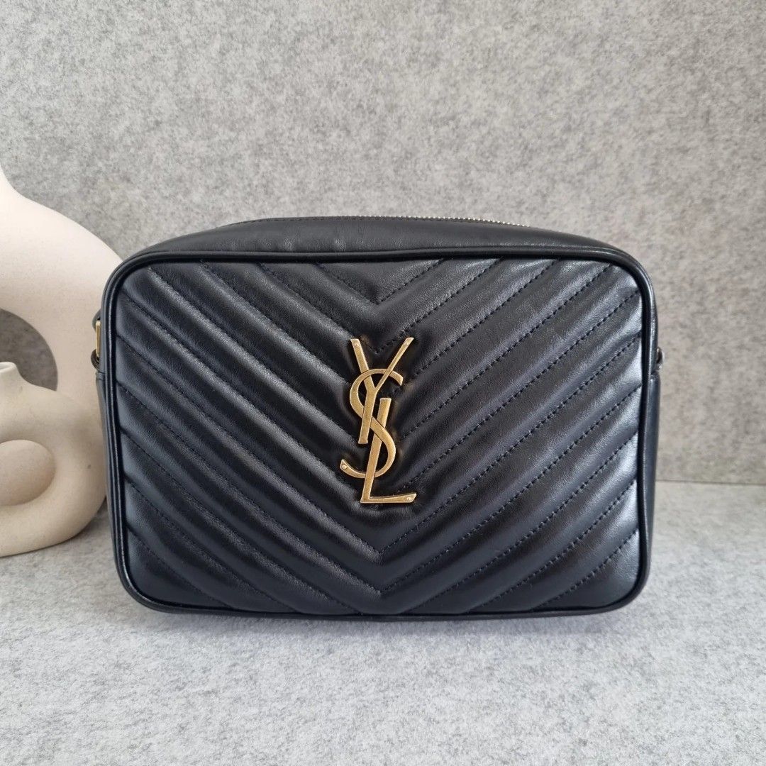 YSL SAINT LAURENT Mini Lou Camera Bag - Grey, Luxury, Bags & Wallets on  Carousell