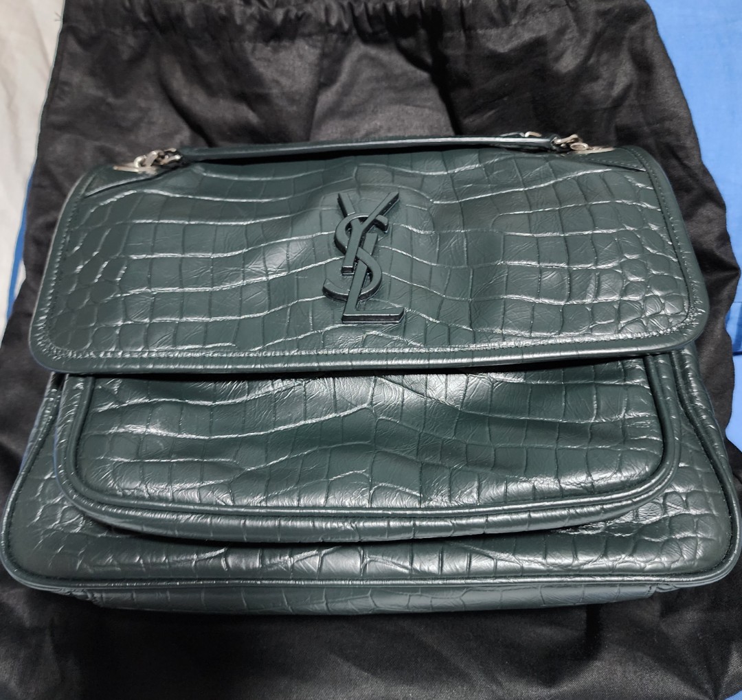 Authentic YSL Niki Croco, Luxury, Bags & Wallets on Carousell