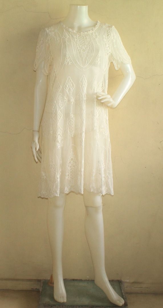sachin and babi light blue dress ZARA Mesh Tulle Black Embroidered Dress Short Sleeve Floral Leaves Medium 8 main image 0