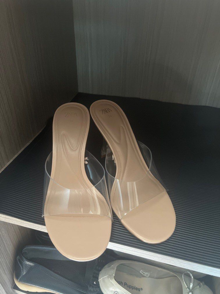 zara denim heels