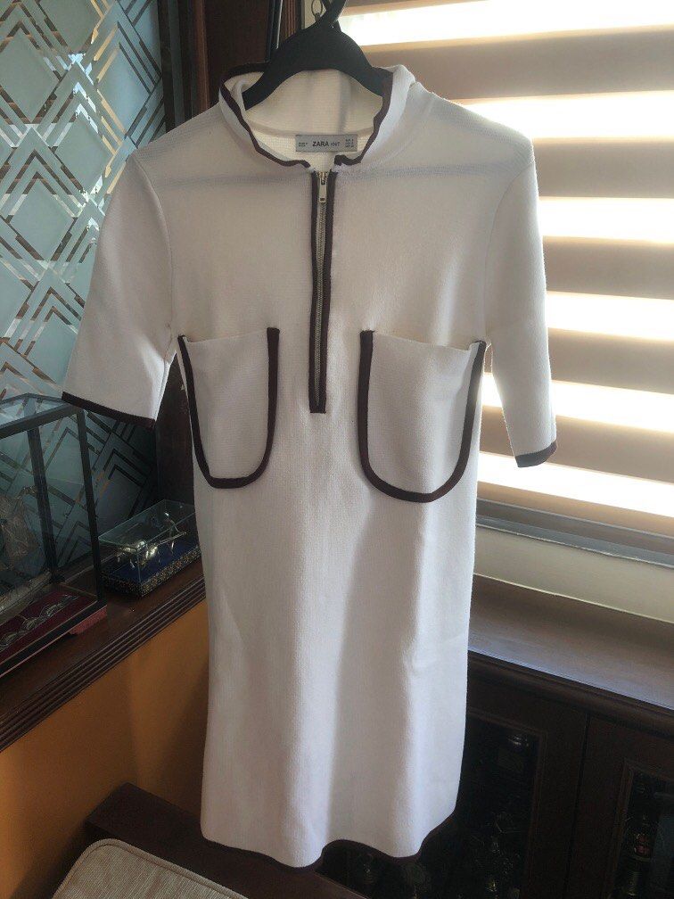 Zara dress with contrasting hot sale piping