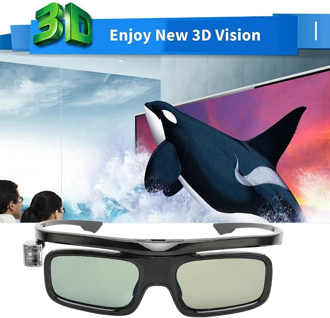 1572) 3D GLASSES, ACTIVE SHUTTER 3D DLP LINK 3D RECHARGEABLE GLASSES