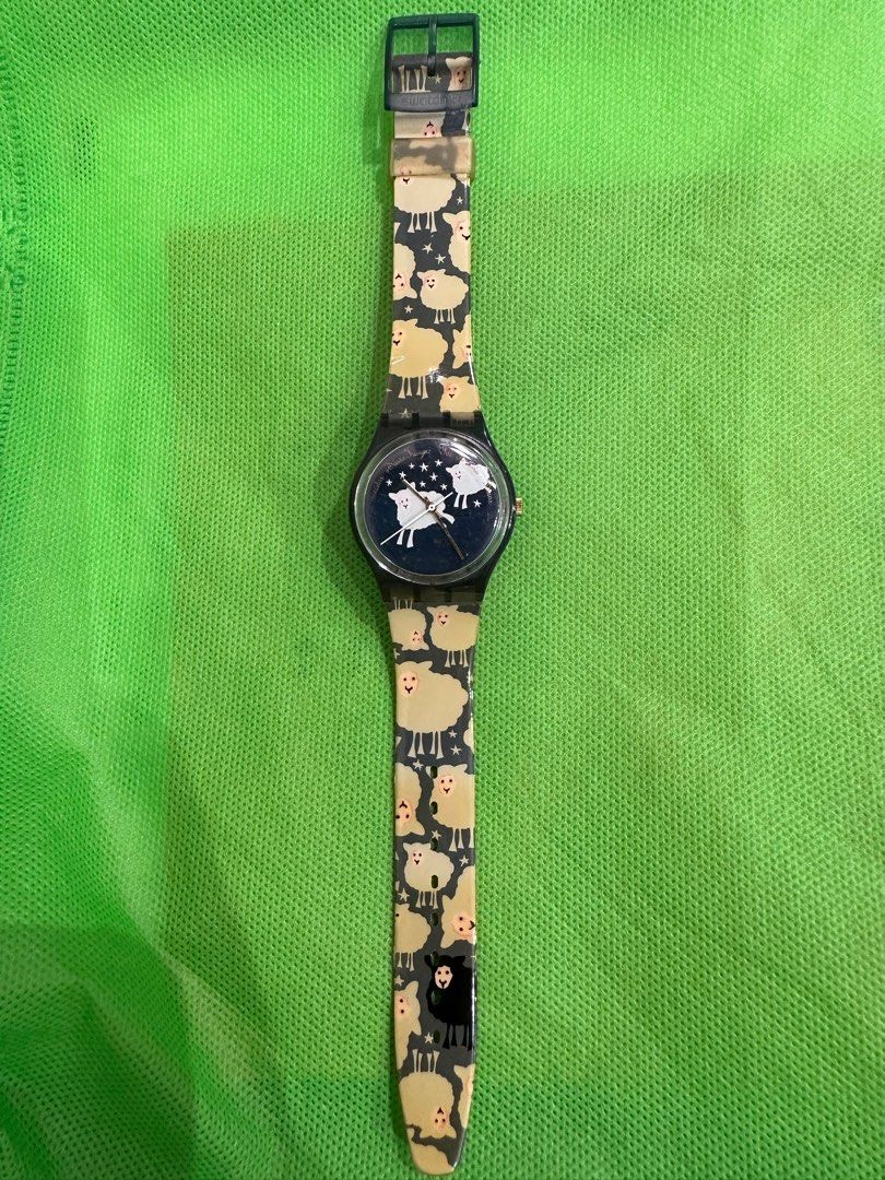 1995 Swatch GN150 BLACK SHEEP Watch sweet dreams, Men's Fashion