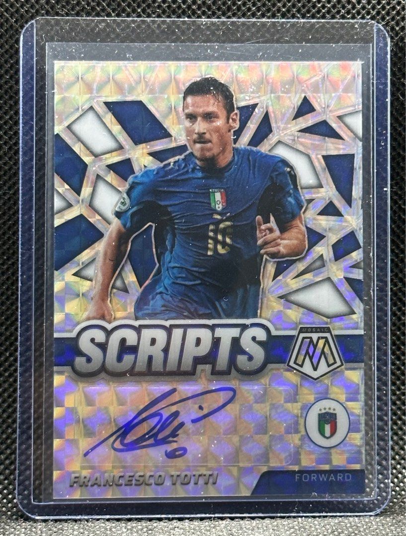 2021-22 Panini Mosaic RTWC =Francesco Totti= Scripts Auto Italy 