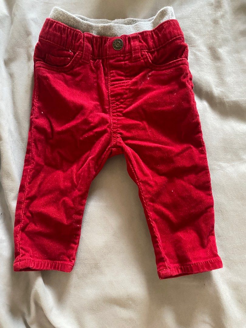 2 Sets of pants (Category: Babies & Kids Fashion) located in Quezon City. Submitted by andreazee (Listing ID 1239013093, Image 3). Description: H&M-red corduroy 6 months Gingersnaps khaki cargo size 6.