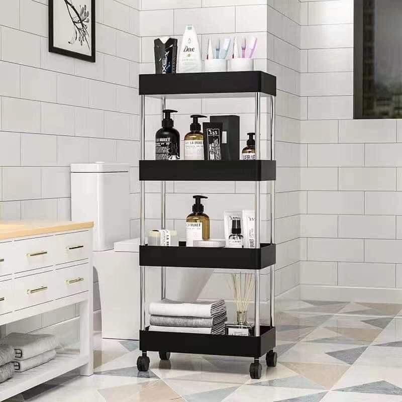 4 Layered Movable Slim Multifunction Rack‼️ (Category: Storage Boxes & Baskets) located in Manila. Submitted by zainabonlineshop (Listing ID 1239030619, Image 2). Description: 4 Layered Movable Slim Multifunction Rack‼️ ➡️ Size: Height: 71cm ➡️ Length: 41cm ➡️ Width: 12cm ➡️ Material: PP+Stainless Brand-New Items! Available on Hand! Direct from Warehouse! Legit Seller | Distributor! Good Quality, Affordable Price! 💯 📍 LOCATION: MARIKINA CITY 🏡