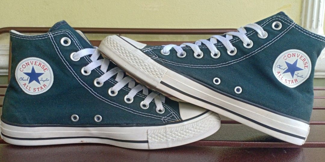 Dark best sale teal converse