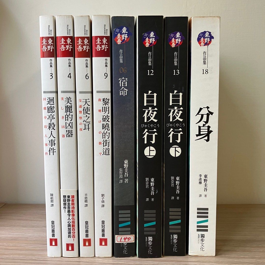 東野圭吾小說作品集8本, 書籍、休閒與玩具, 書本及雜誌, 小說與非小說 