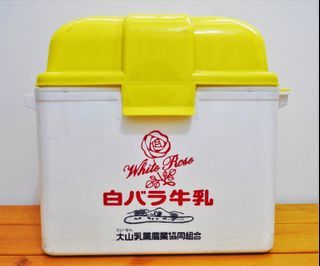 🔵大山乳業 白玫瑰牛奶箱🔵非賣品 牛乳 日本 日式 日系 信箱 收納 收藏 居家 裝飾 擺飾 早期 昭和 古董 老物 復古 vintage