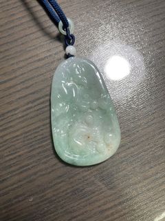 清屋！ 保真翡翠A貨玉排  蓮花魚64185756903427110