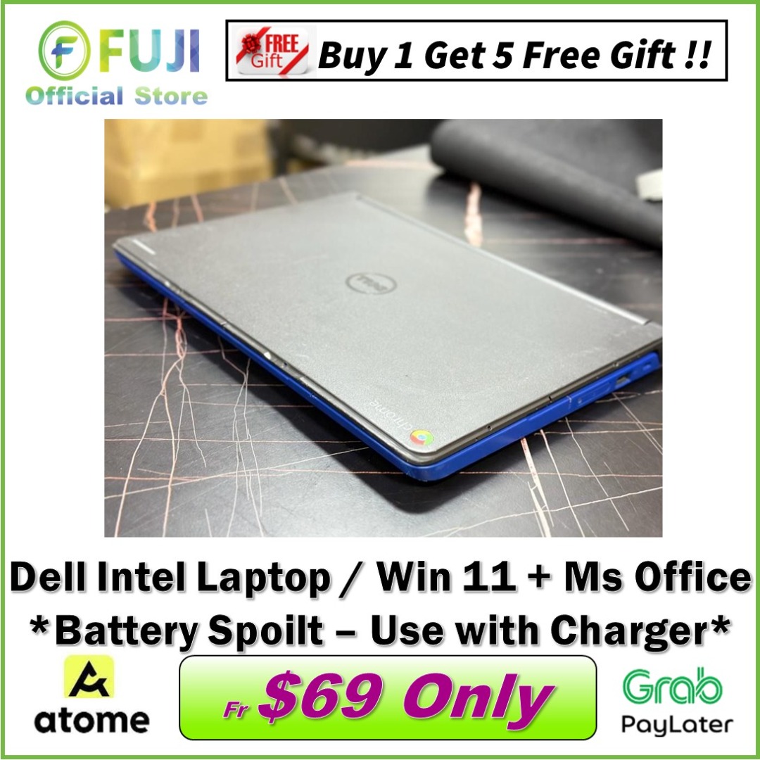 ** Battery Spoilt ** Dell Intel Windows 11 Laptop !! Compact