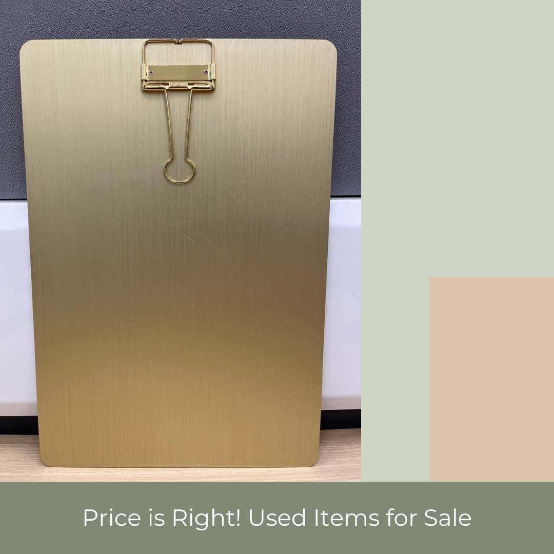 A4 Gold Clipboard, Hobbies & Toys, Stationery & Craft, Stationery