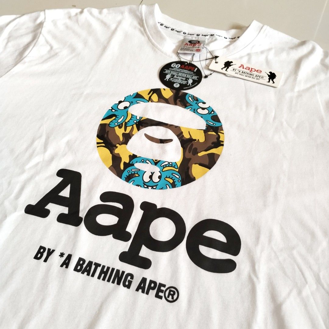 AAPE BY A BATHING APE T-SHIRT | KAOS, Fesyen Pria, Pakaian , Atasan di ...