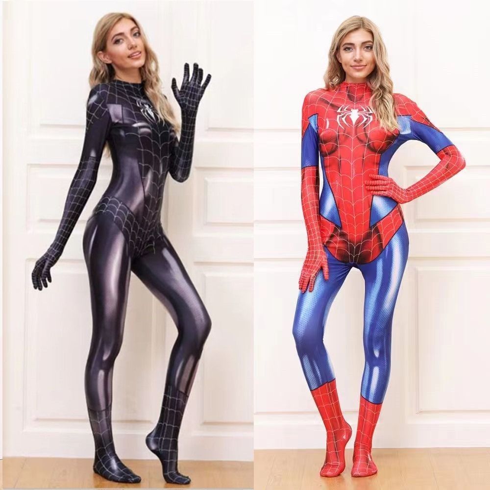 Adult Female Spiderman Leotard Cosplay Costume Sexy Female Super Hero
