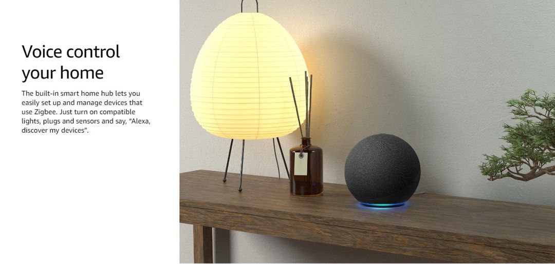 Echo (4th Gen) - Smart Home Hub with Alexa - Charcoal 