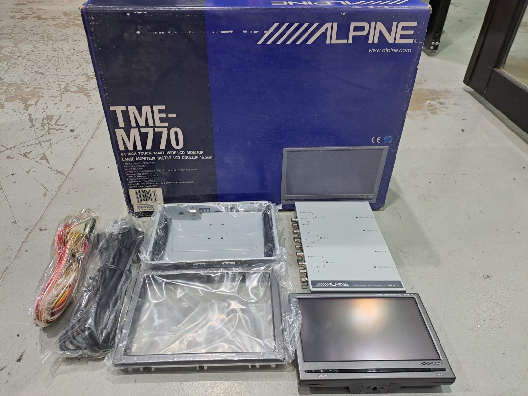 ALPINE TME-M770 6.5-INCH TOUCH PANEL WIDE LCD MONITOR (CASH