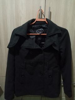 vintage gap Y2K 2001 wool men's coat small medium black zip up