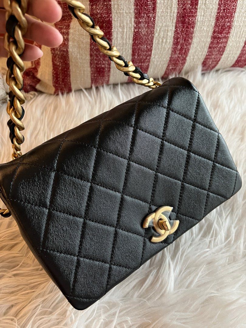 Authentic Chanel Small Flap Bag Caviar Black, Luxury, Bags