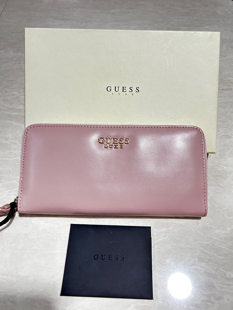 Guess luxe genuine leather brown bag, Luxury, Bags & Wallets on Carousell