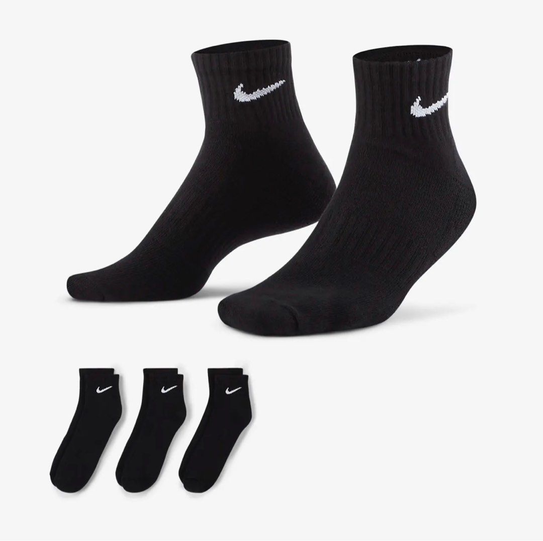 men's nike black ankle socks