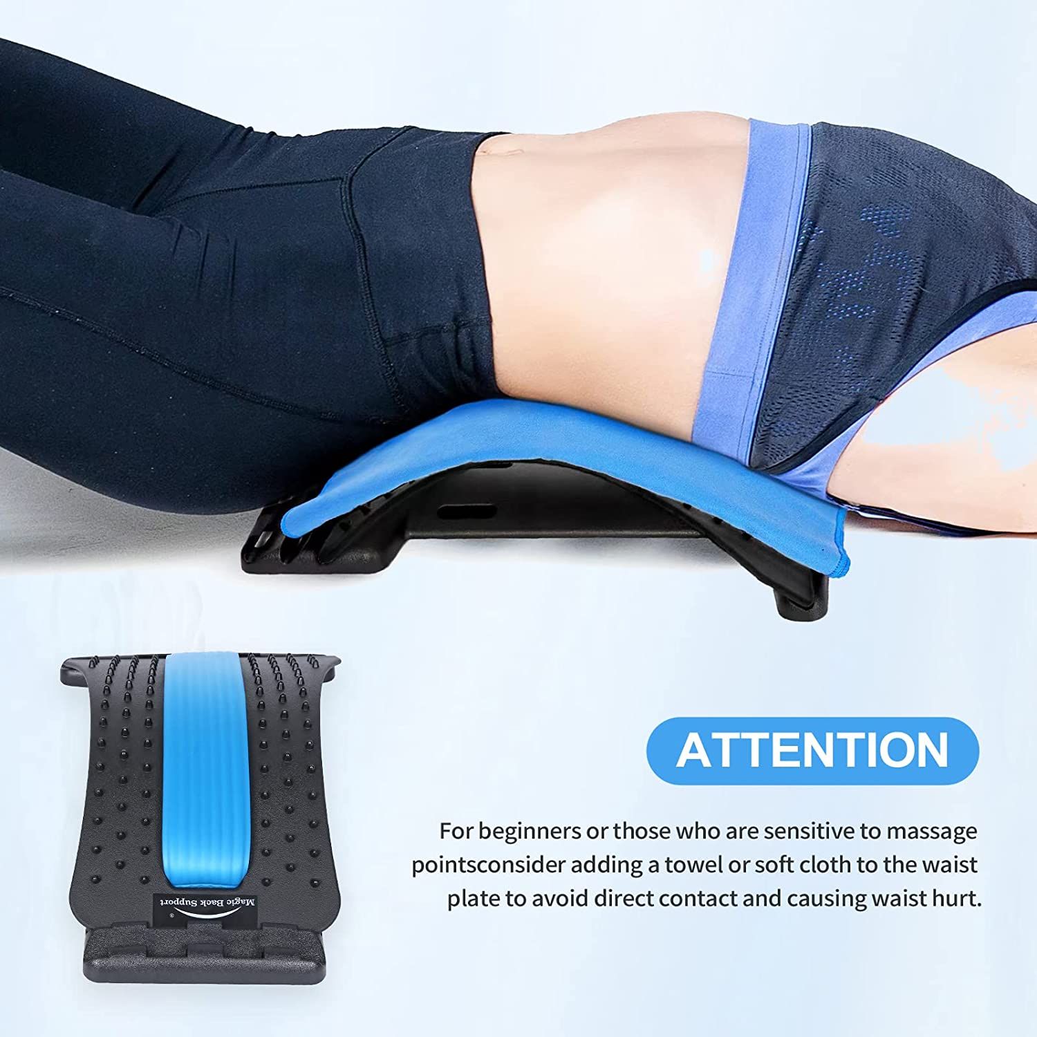 Back Stretching Device Back Massager for Bed Chair Car Multi