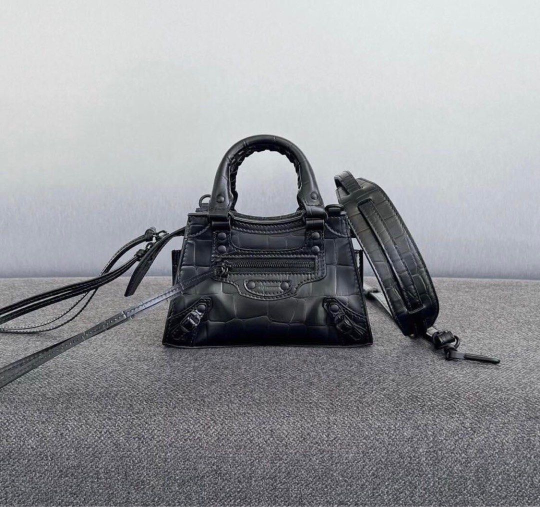 Balenciaga Neo Classic City Mini Bag in Embossed Calfskin Black, Luxury,  Bags & Wallets on Carousell