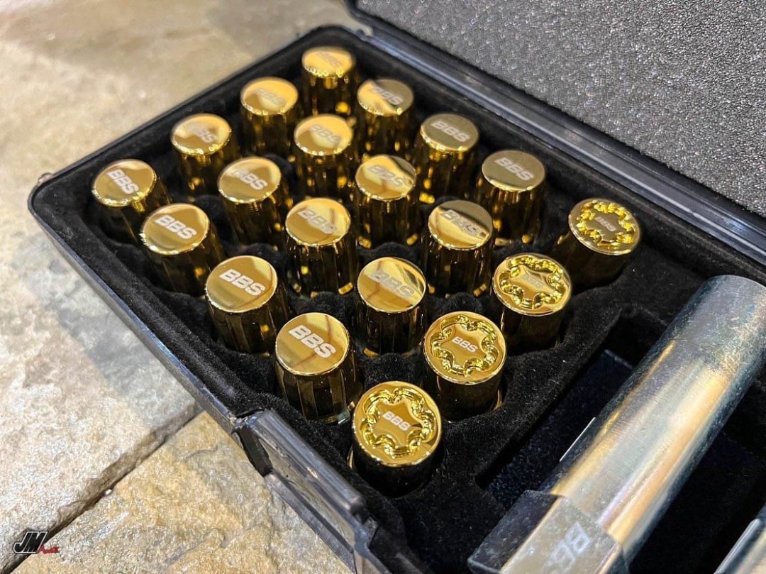 BBS Installation Kit Nut set (Gold) M12x1.25 , 100%正廠, 汽車配件