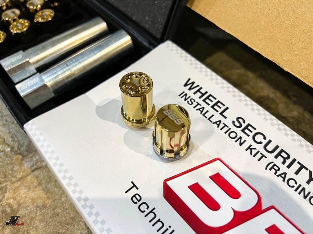 BBS Installation Kit Nut set (Gold) M12x1.25 , 100%正廠, 汽車配件